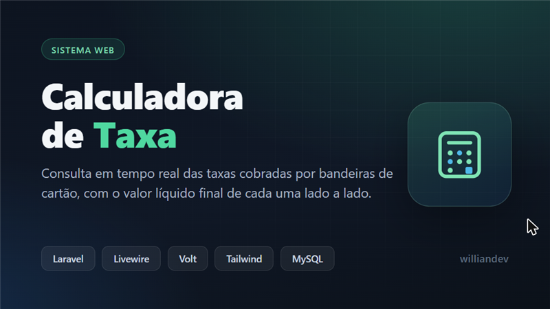 Calculadora de Taxa